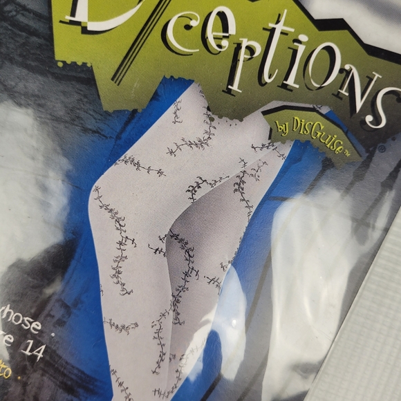 Disguise Diceptions Stitched White Pantyhouse Adult Fits Up to Size 14 - Picture 5 of 6